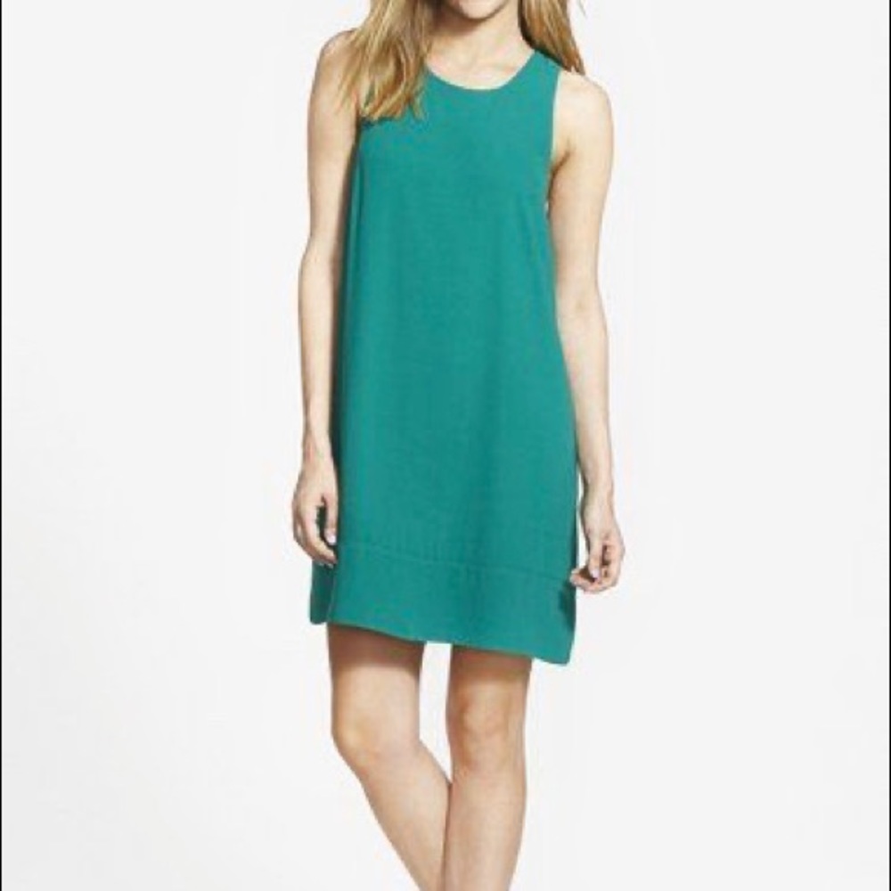 Tildon Green Racerback Shift Dress